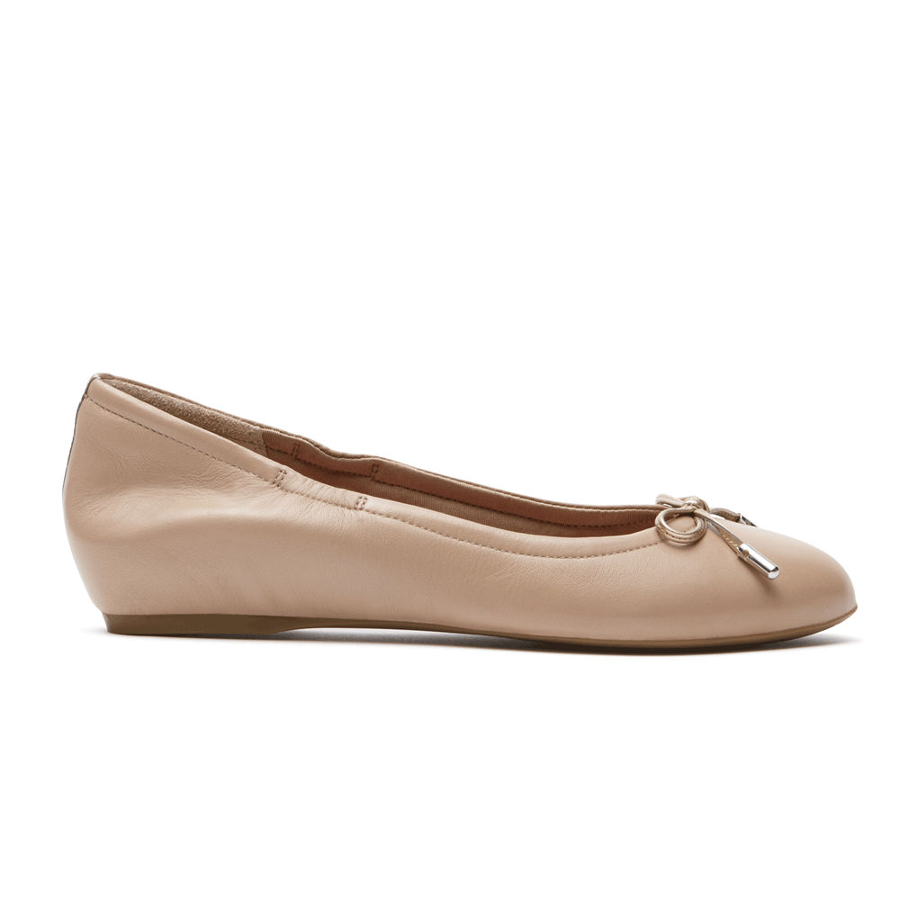 Rockport Flats Sko Dame Rosa - Total Motion Hidden Wedge Tied Ballet - VBKF30485